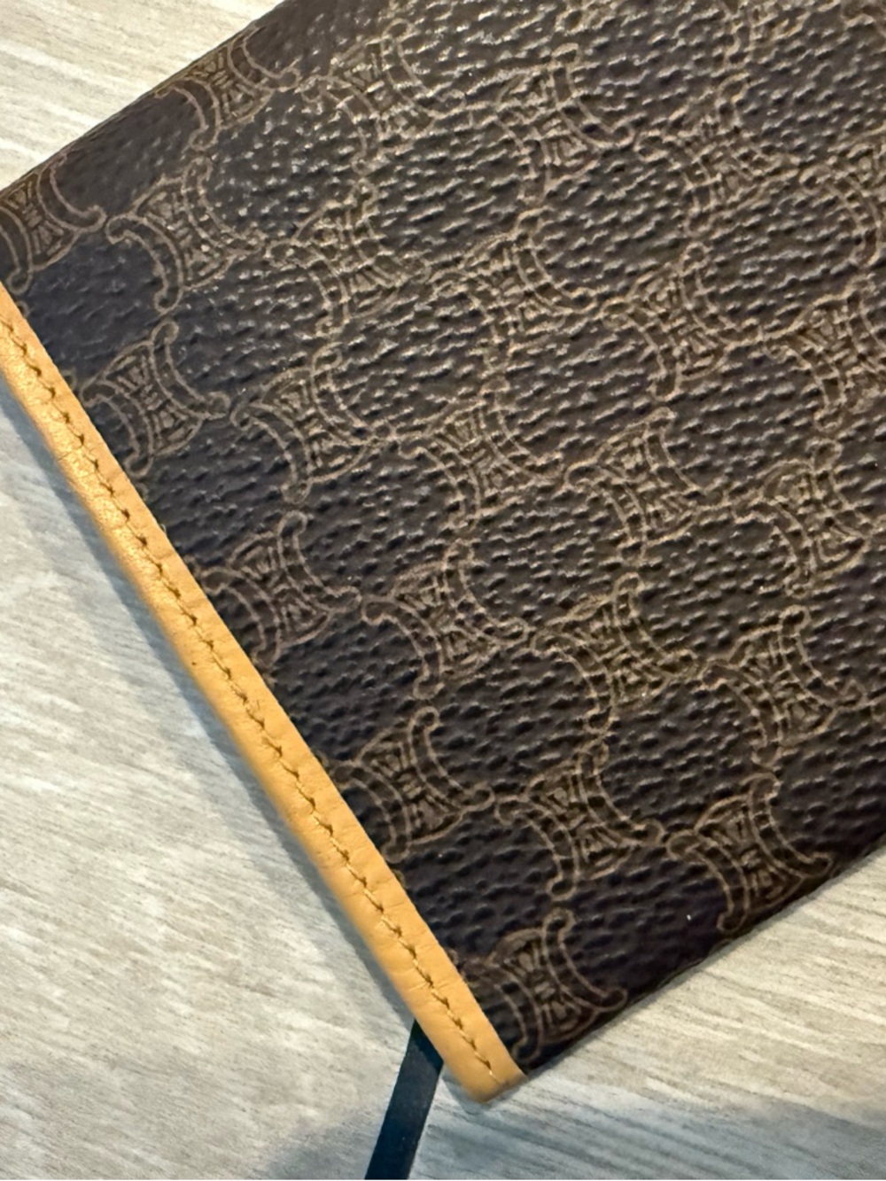 Preloved Celine Brown Signature Long Wallet with Tan Trim - Picture 8 of 16